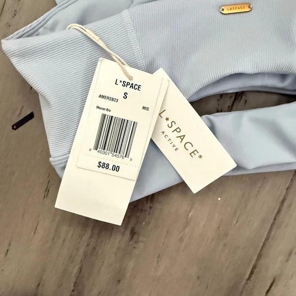 Women's L*SPACE Active Mercer Bra Top Size S Blue $99 MSRP - Picture 5 of 9